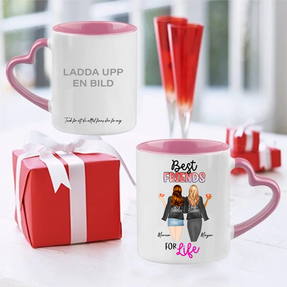 Bästa vän personlig mugg - BFF Personlig mugg
